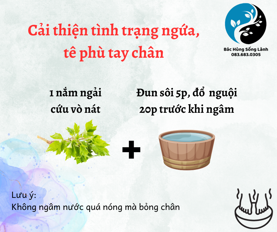 bài thuốc ngâm chân lá ngải cứu