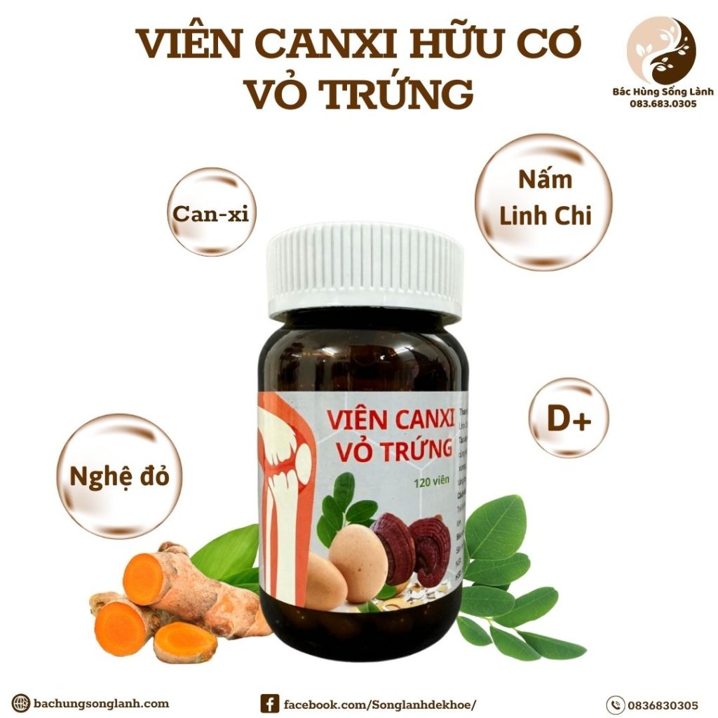 viên canxi hữu cơ vỏ trứng