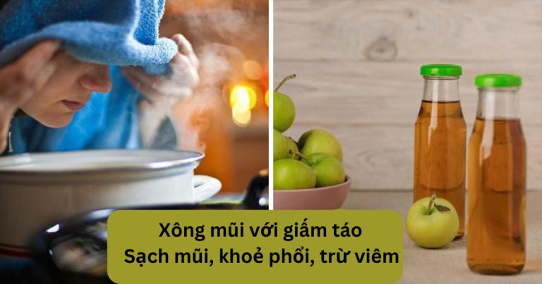 Giấm táo xông mũi