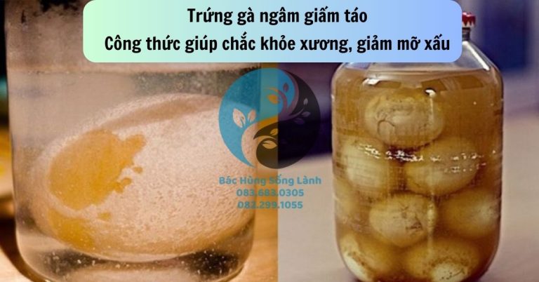 Trứng gà ngâm giấm táo