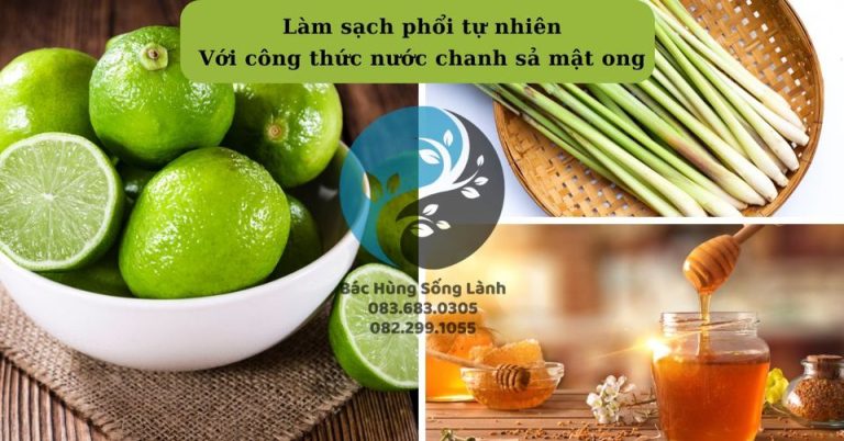 Làm sạch phổi tự nhiên với công thức nước chanh sả mật ong