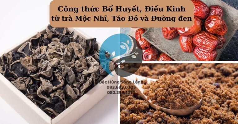 Công thức bổ huyết, điều kinh từ trà táo đỏ, mộc nhĩ và đường đen